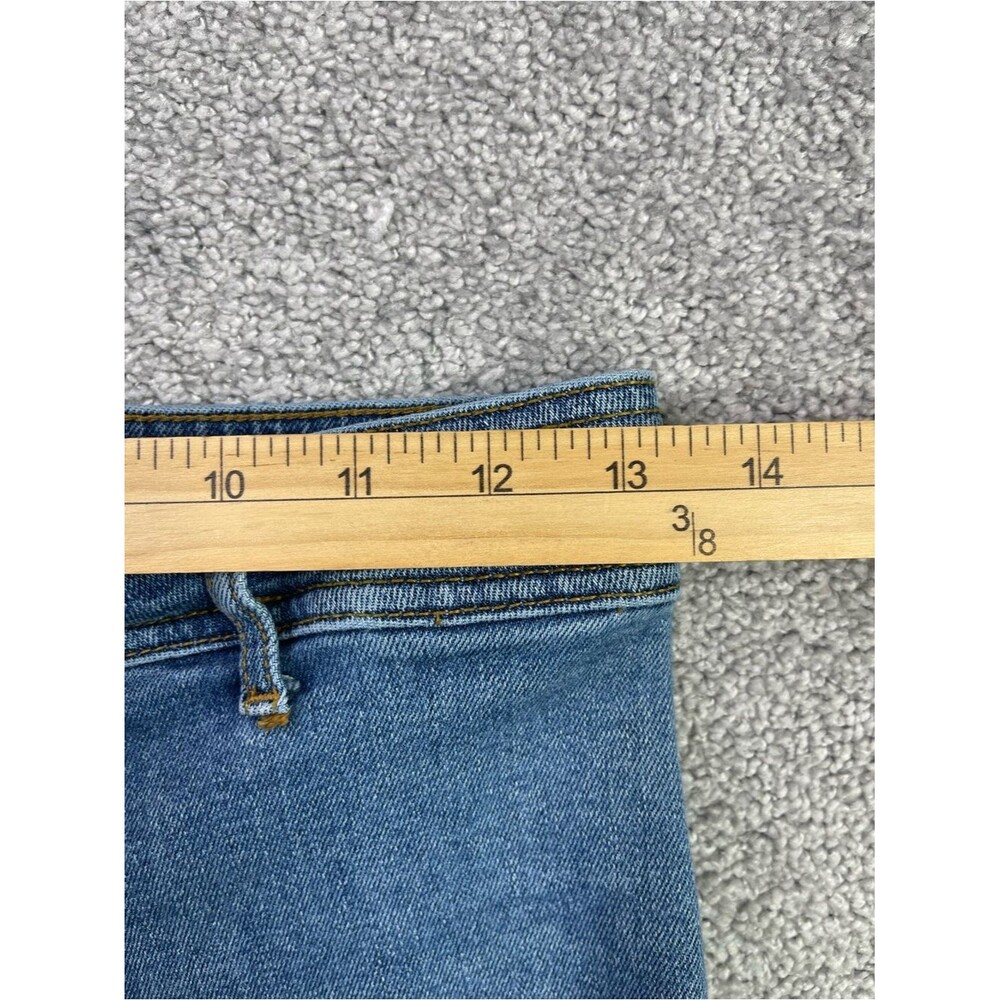 Zara Jeans Women’s 6 Blue Slim Fit Wide Leg Super High Rise Medium Wash Denim - Picture 6 of 10
